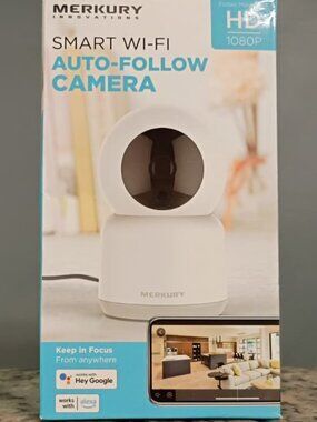 Merkury Smart WiFi Auto-Follow Camera-HD 1080P-NEW-SEALED